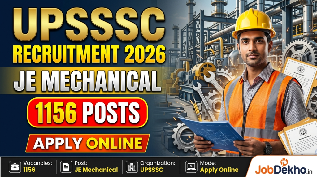 UPSSSC JE Mechanical Recruitment 2026