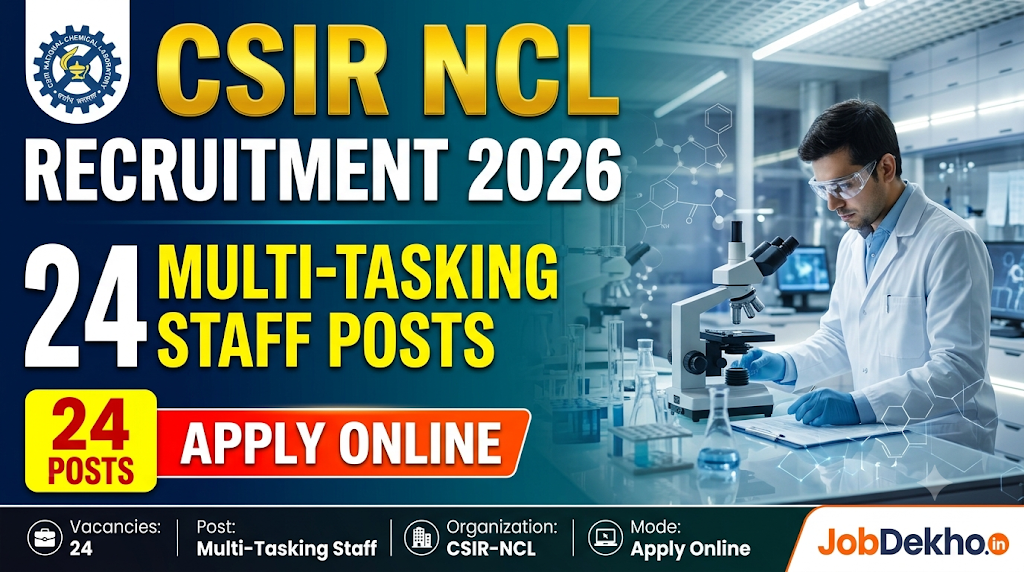 CSIR NCL Recruitment 2026: Apply Online for 24 Multi-Tasking Staff Posts