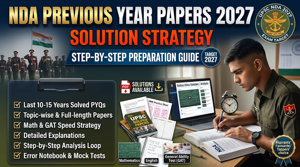 NDA Previous Year Papers 2027 Solution Strategy: Step-by-Step Preparation Guide